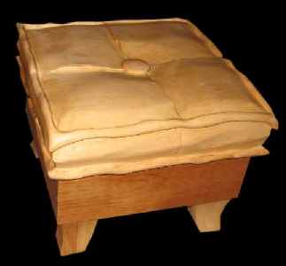 Image Don Bastian Carved Cushion Foot Stool
