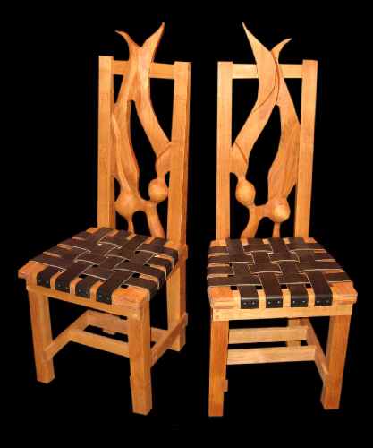 Image Don Bastian Carved Sea Kelp Chairs