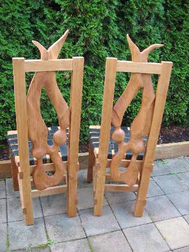 Image Don Bastian Carved Sea Kelp Chairs Reverse