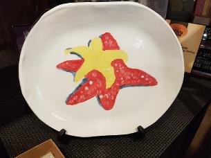Star Fish Pottery plate